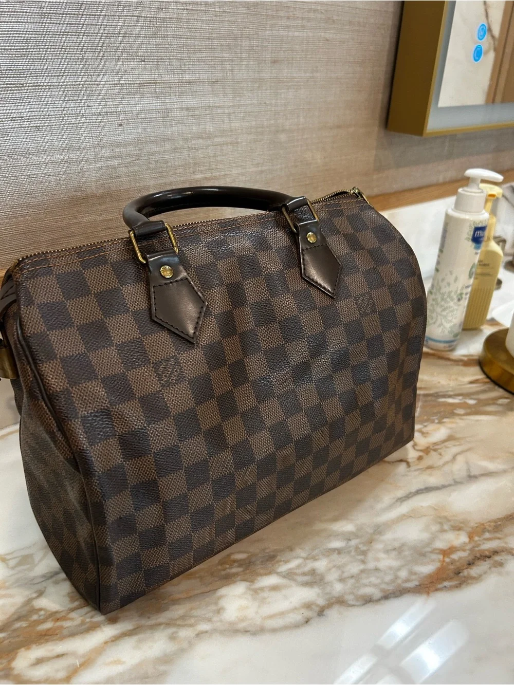 Louis Vuitton Brown Damier Ebene Duffel Bag